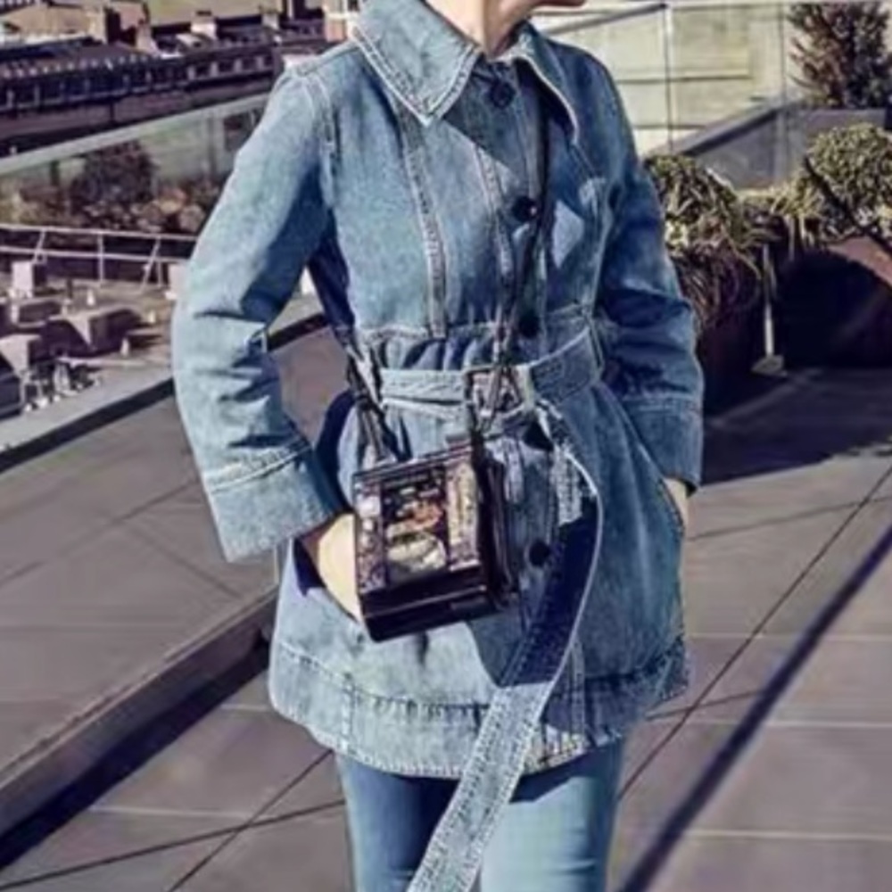 women Denim Jacket with belt